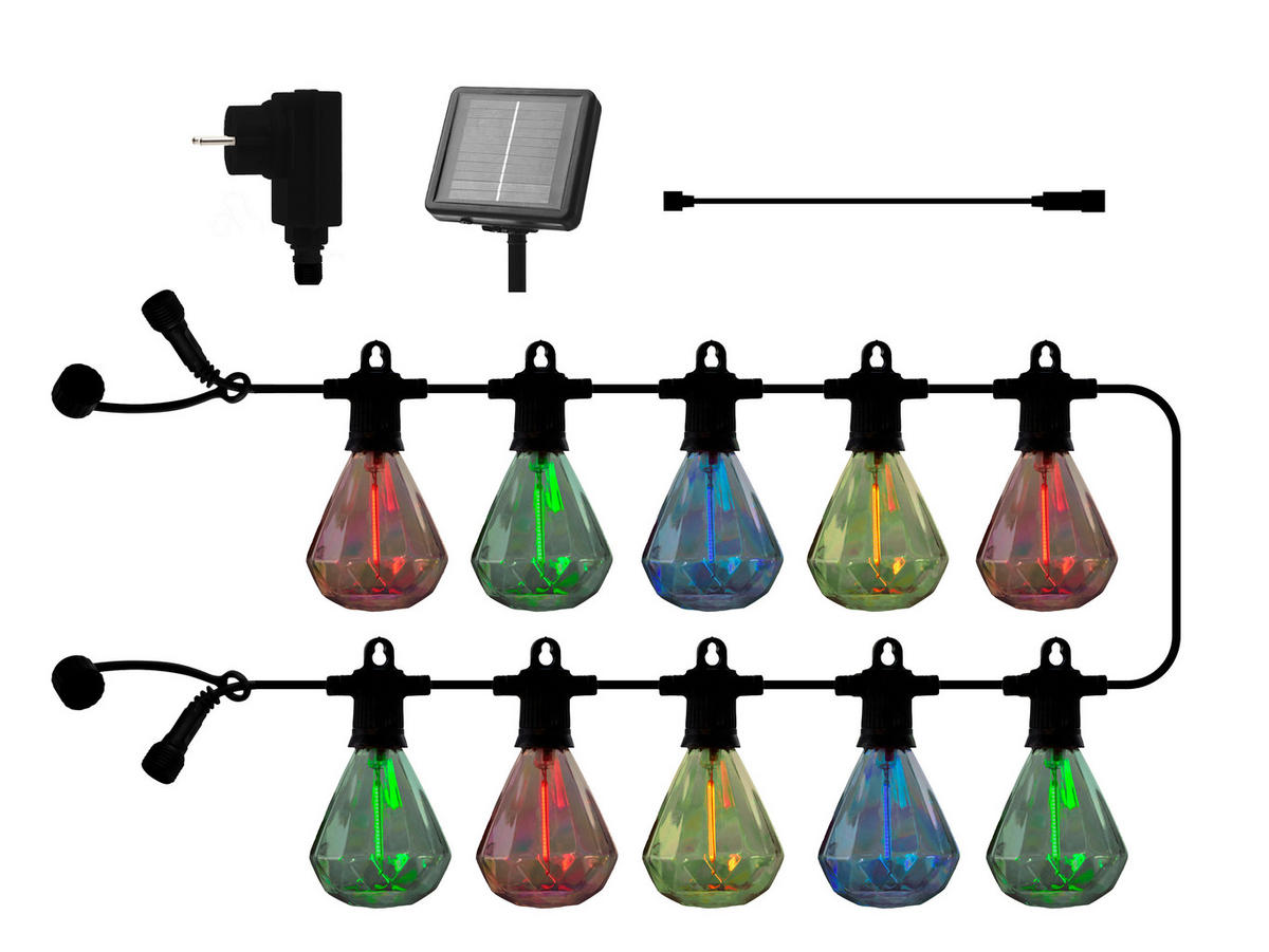 LICHTERKETTE 300 cm  - Schwarz, LIFESTYLE, Kunststoff (300cm)