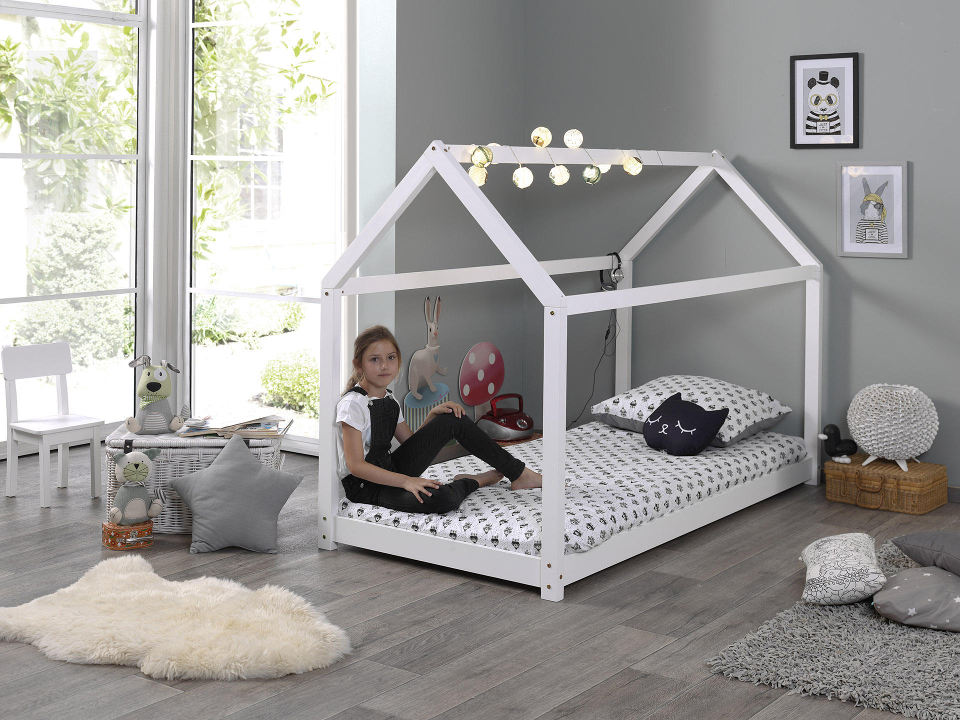 HAUSBETT Lattenrost 90/200 cm  - Weiß, MODERN, Holz (90/200cm) - MID.YOU