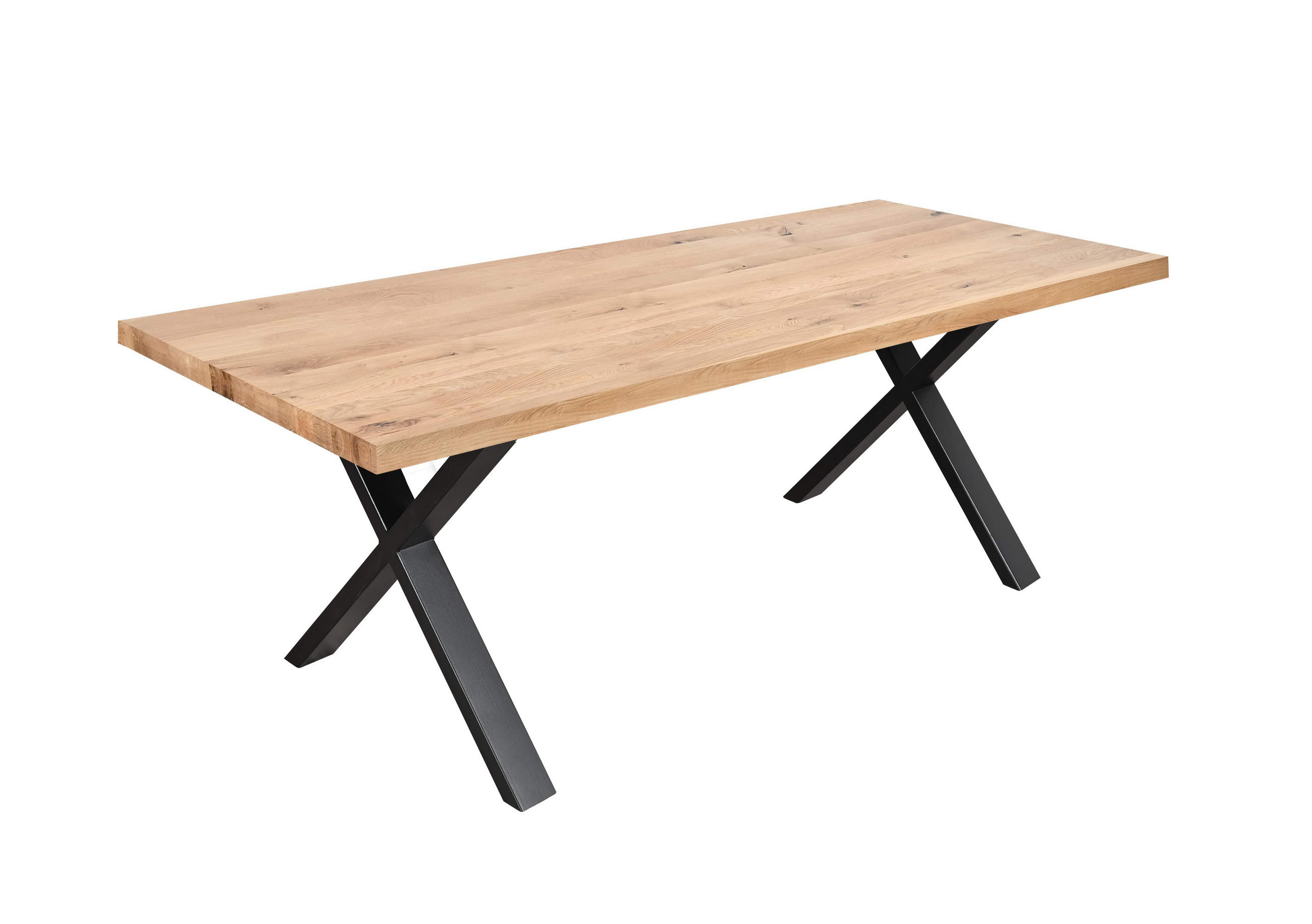 TRPEZARIJSKI STO  boja hrasta   - boja hrasta/crna, Moderno, drvo/metal (160/76/95cm) - Landscape