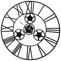 ZIDNI SAT  60 cm        - crna, Osnovno, metal (60cm) - Ambia Home
