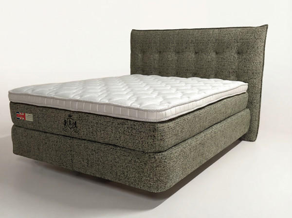 Pat Boxspring, 180/200 cm, verde - verde/negru, Basics, metal/textil (180/200cm) - Voleo