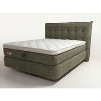 Pat Boxspring, 180/200 cm, verde - verde/negru, Basics, metal/textil (180/200cm) - Voleo