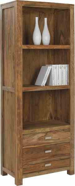 REGAL Sheesham massiv Naturfarben - Naturfarben, LIFESTYLE, Holz/Metall (67/180/40cm) - Landscape
