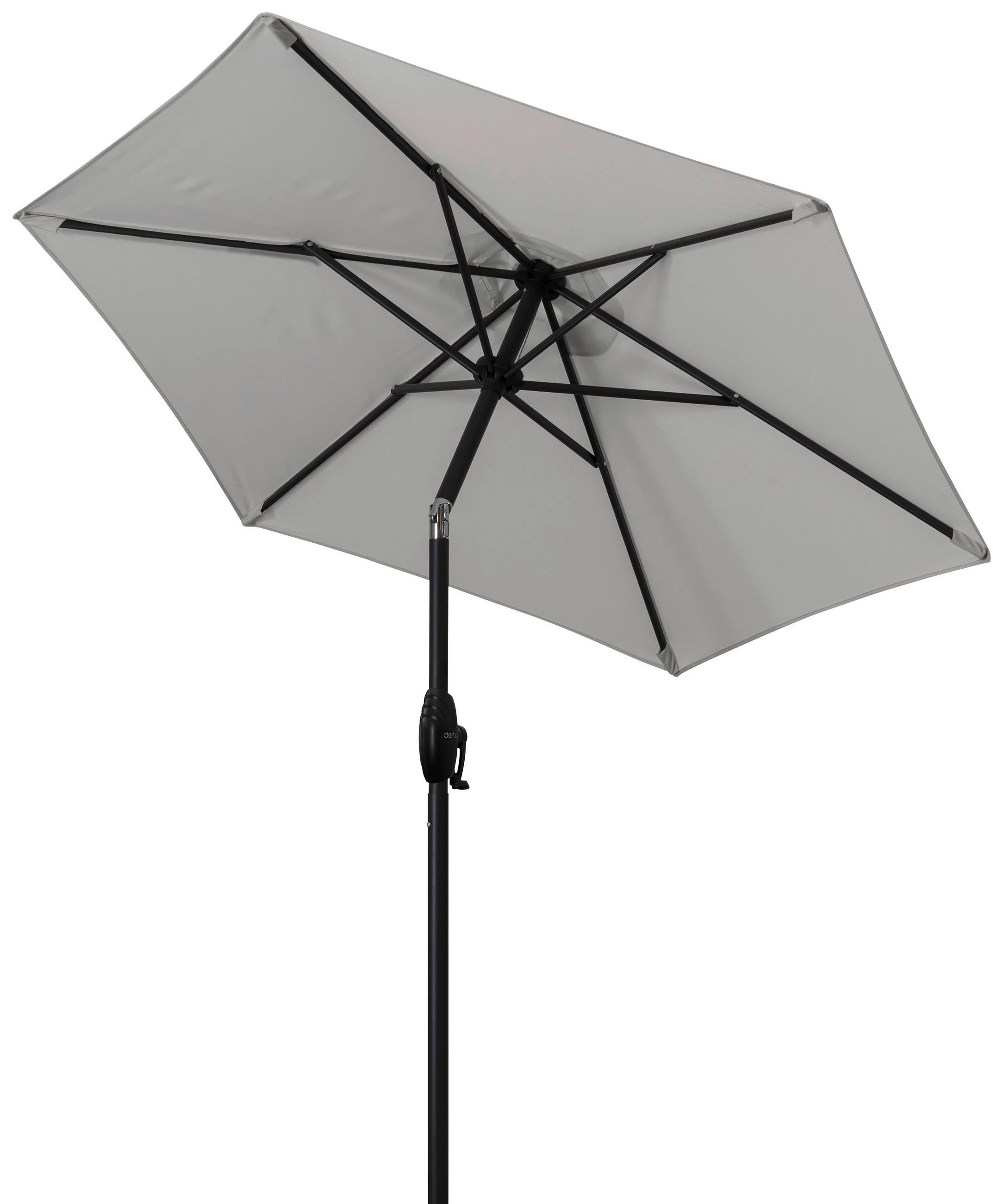 SONNENSCHIRM 180 cm Hellgrau  - Anthrazit/Hellgrau, Design, Textil/Metall (180/180cm) - Doppler