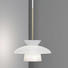 LED-HÄNGELEUCHTE - Messingfarben/Weiß, MODERN, Glas/Metall (21/30cm)