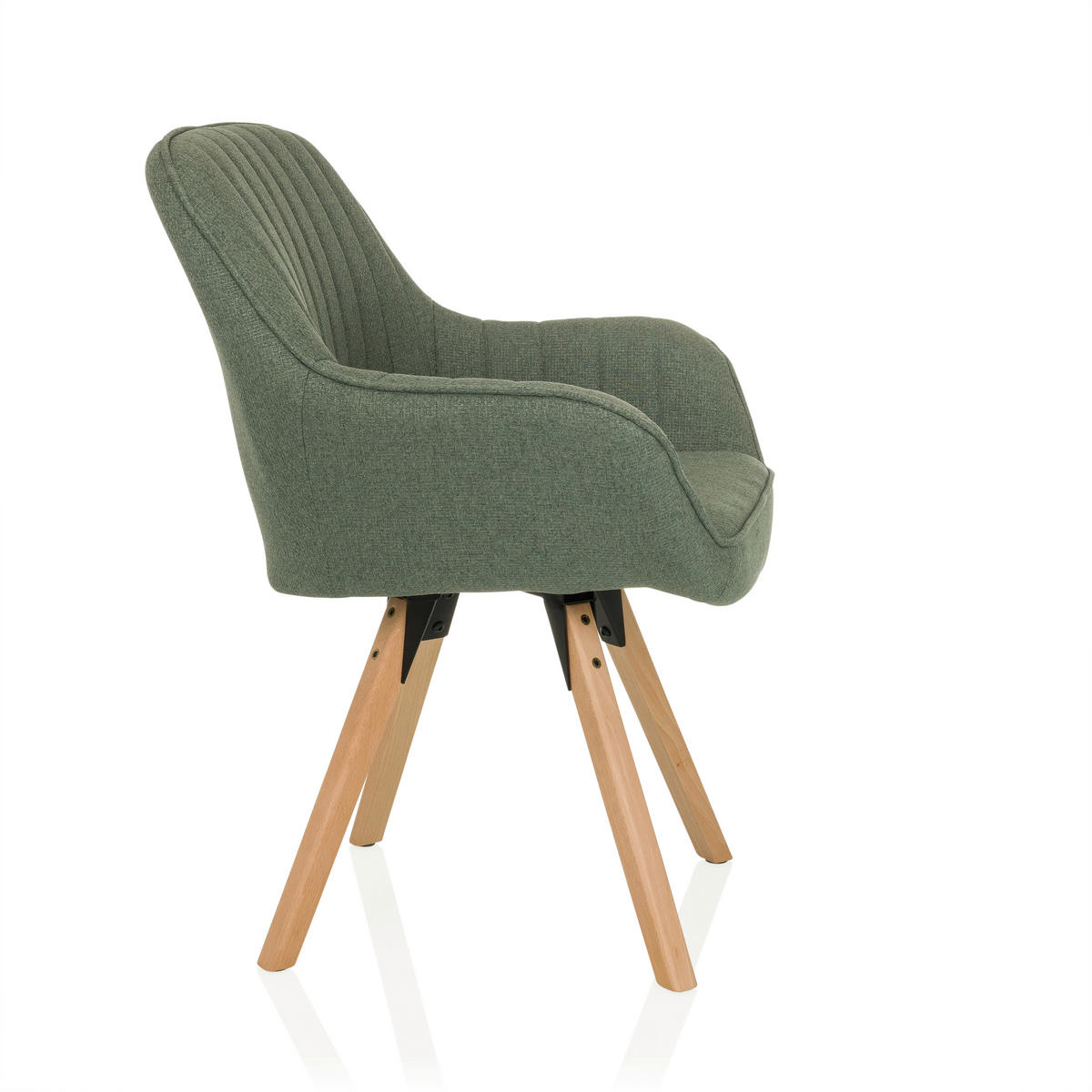ARMLEHNSTUHL     Mintgrau  - Mintgrau/Buchefarben, MODERN, Holz/Textil (56/84/62cm) - MID.YOU