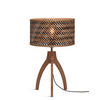 TISCHLEUCHTE GOOD&MOJO  20/40/20 cm   - Schwarz/Naturfarben, Trend (20/40/20cm) - Good & Mojo