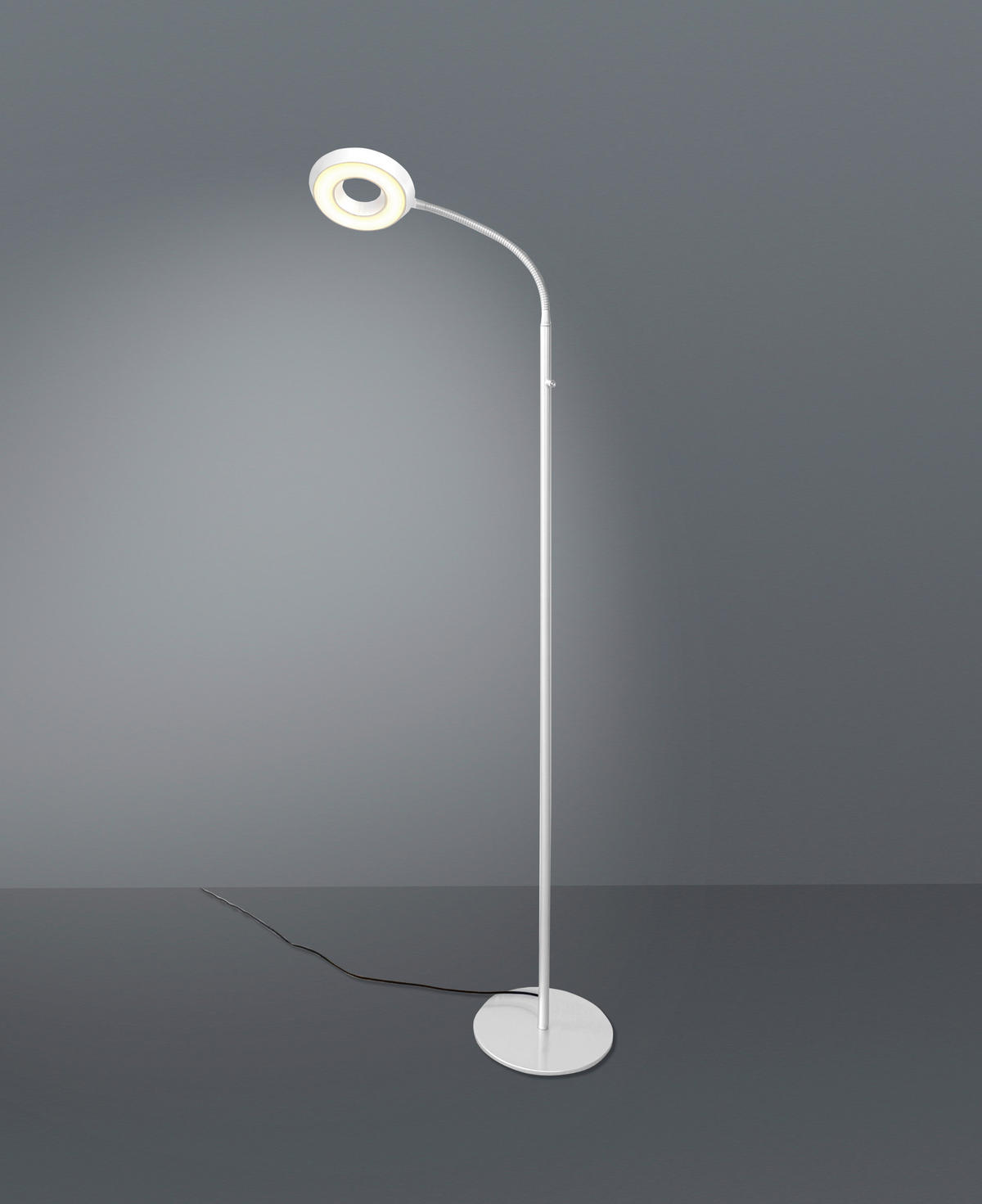 LED-STEHLEUCHTE SMART 14,5/145 cm   - Schwarz/Weiß, KONVENTIONELL, Metall (14,5/145cm) - BOPP