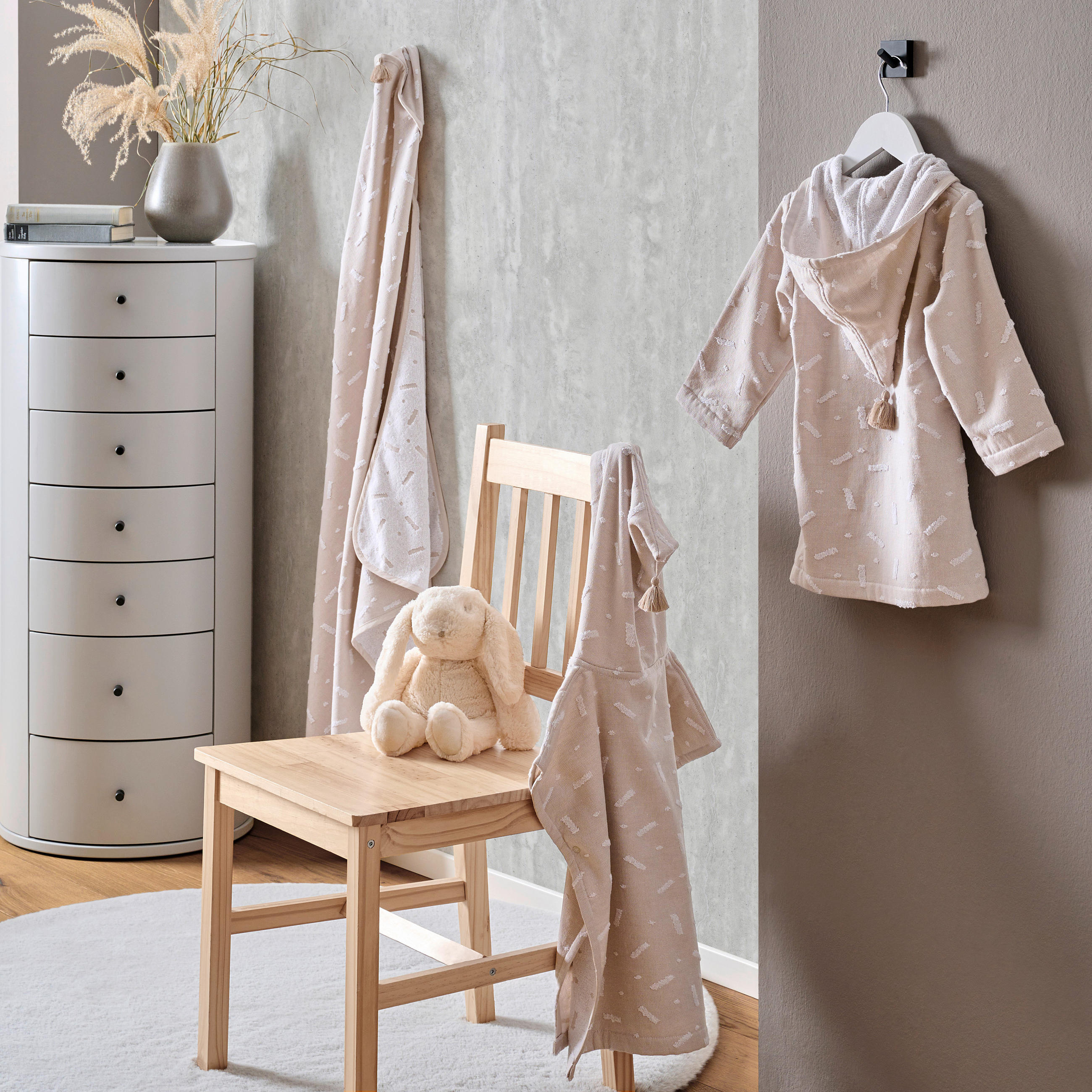 KAPUZENBADETUCH 100/100 cm    - Perlmutt, Trend, Textil (100/100cm) - Patinio