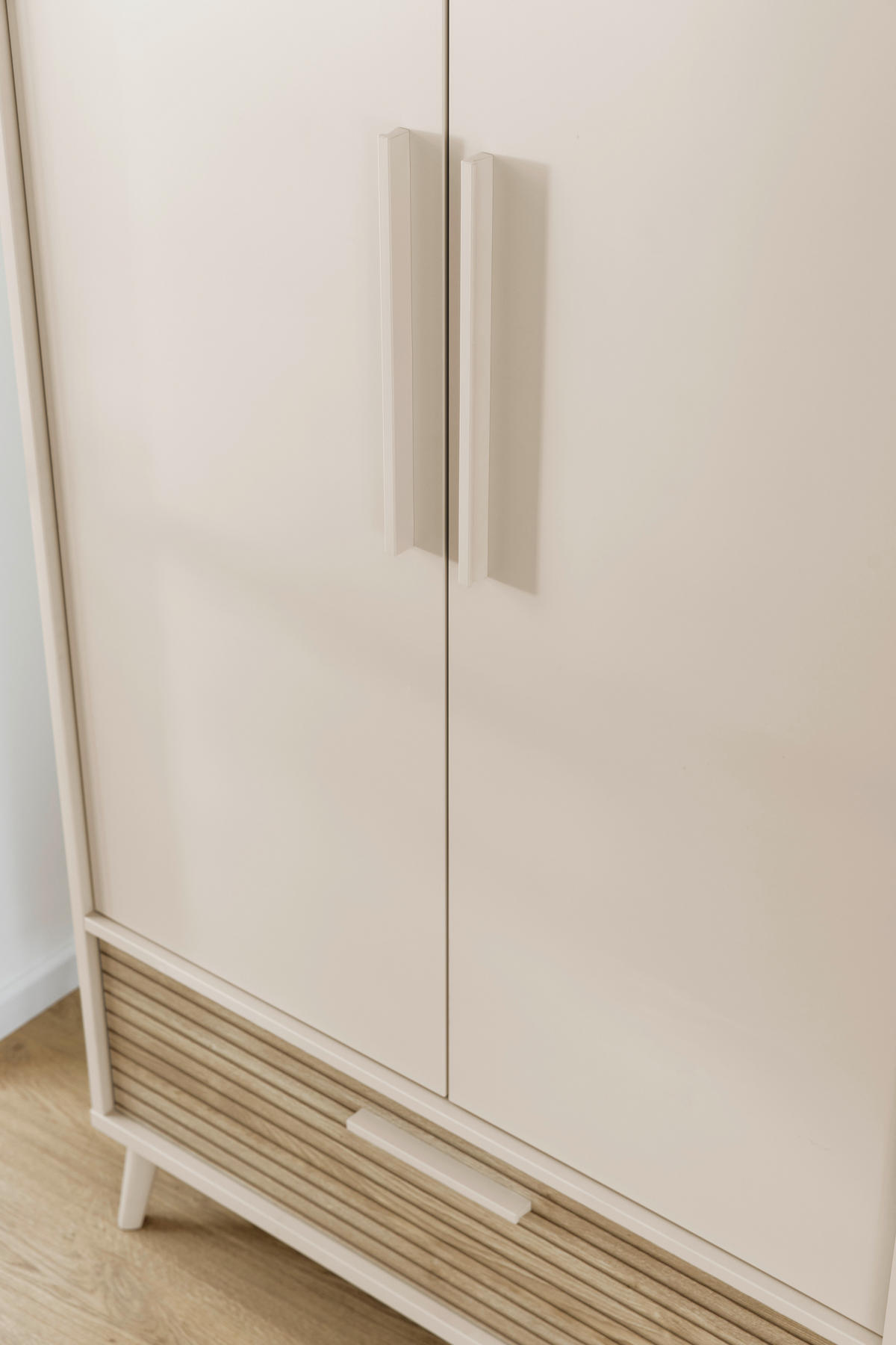BABYKLEIDERSCHRANK Eefje Beige, Eichefarben  - Eichefarben/Beige, Basics, Holzwerkstoff (123,5/203,5/57,1cm) - Paidi