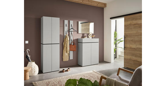 SCHUHSCHRANK  in 90/121/40 cm  - Kaschmir/Schwarz, Design, Holzwerkstoff/Kunststoff (90/121/40cm) - Voleo