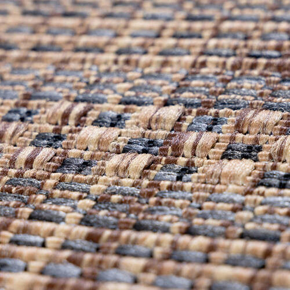 In- und Outdoorteppich 120/170 cm Zagora Braun, Schwarz  - Schwarz/Braun, Basics, Textil (120/170cm) - Novel