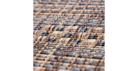 In- und Outdoorteppich 80/150 cm Zagora Braun, Schwarz - Schwarz/Braun, Basics, Textil (80/150cm) - Novel