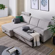 ECKSOFA in Webstoff Platinfarben  257/165 cm  - Platinfarben/Schwarz, Design, Kunststoff/Textil (257/165cm) - Xora