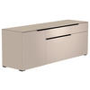 LOWBOARD Schwarz, Sandfarben  160/58/45 cm  - Sandfarben/Schwarz, Design, Glas/Holzwerkstoff (160/58/45cm) - Moderano