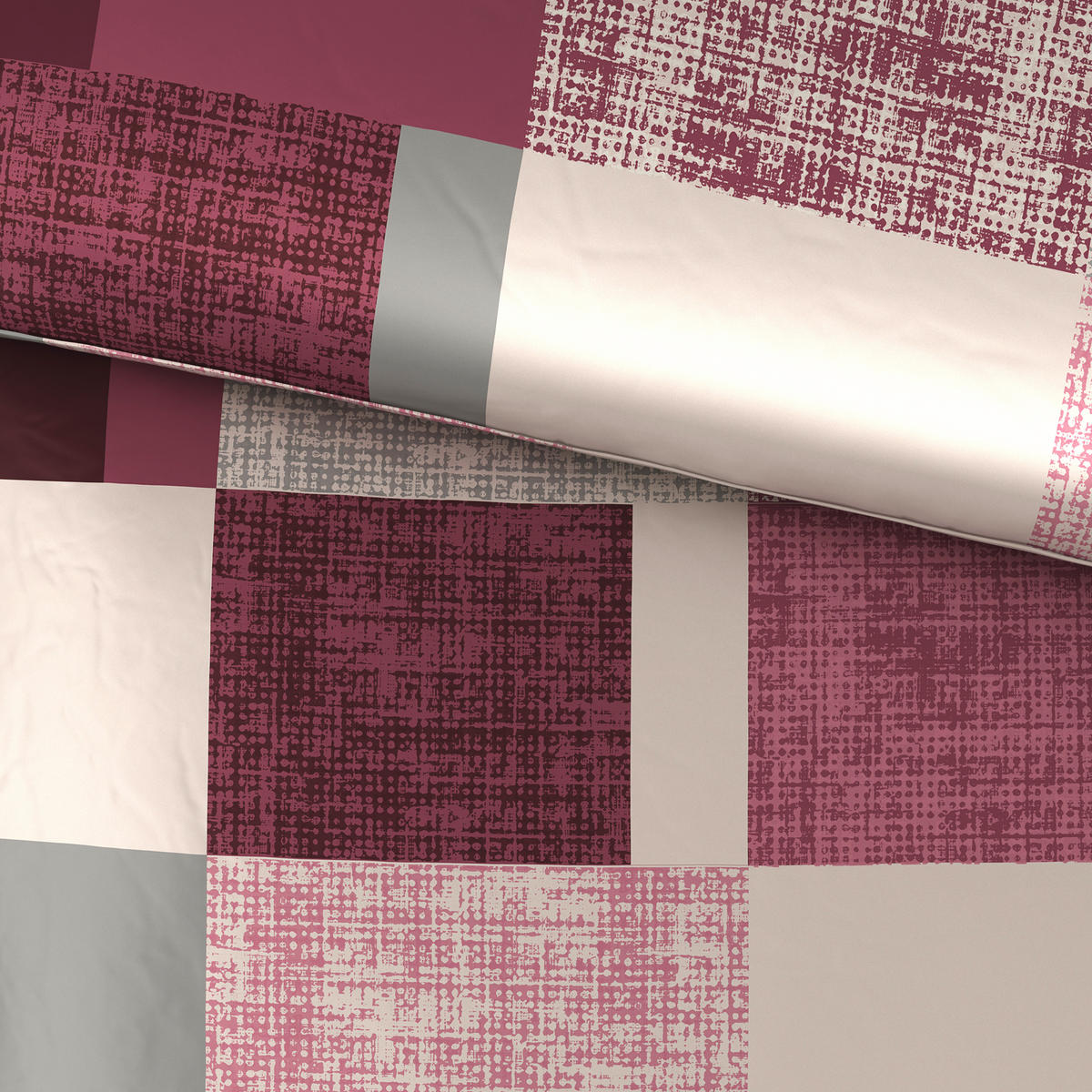 POSTELJINA CUBY 140/200 cm saten bordo  - bordo, Konvencionalno, tekstil (140/200cm) - Esposa