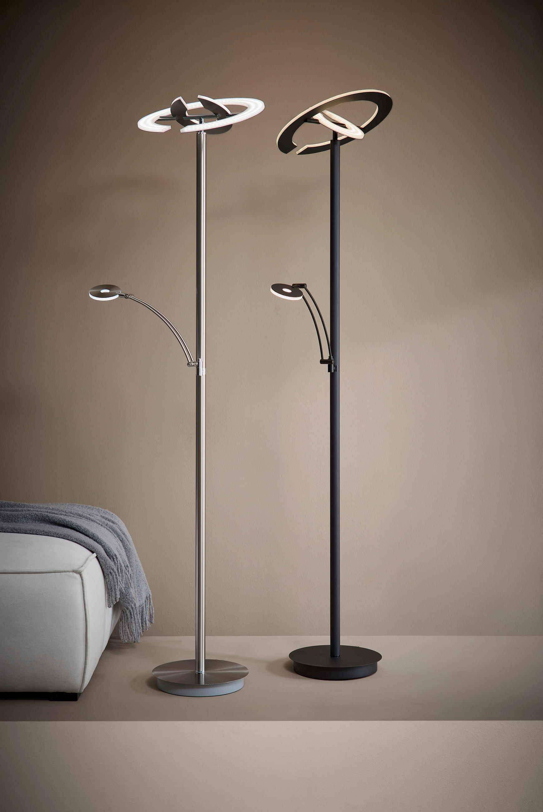 LED-DECKENFLUTER 40/180 cm    - Weiß/Nickelfarben, KONVENTIONELL, Kunststoff/Metall (40/180cm) - Dieter Knoll