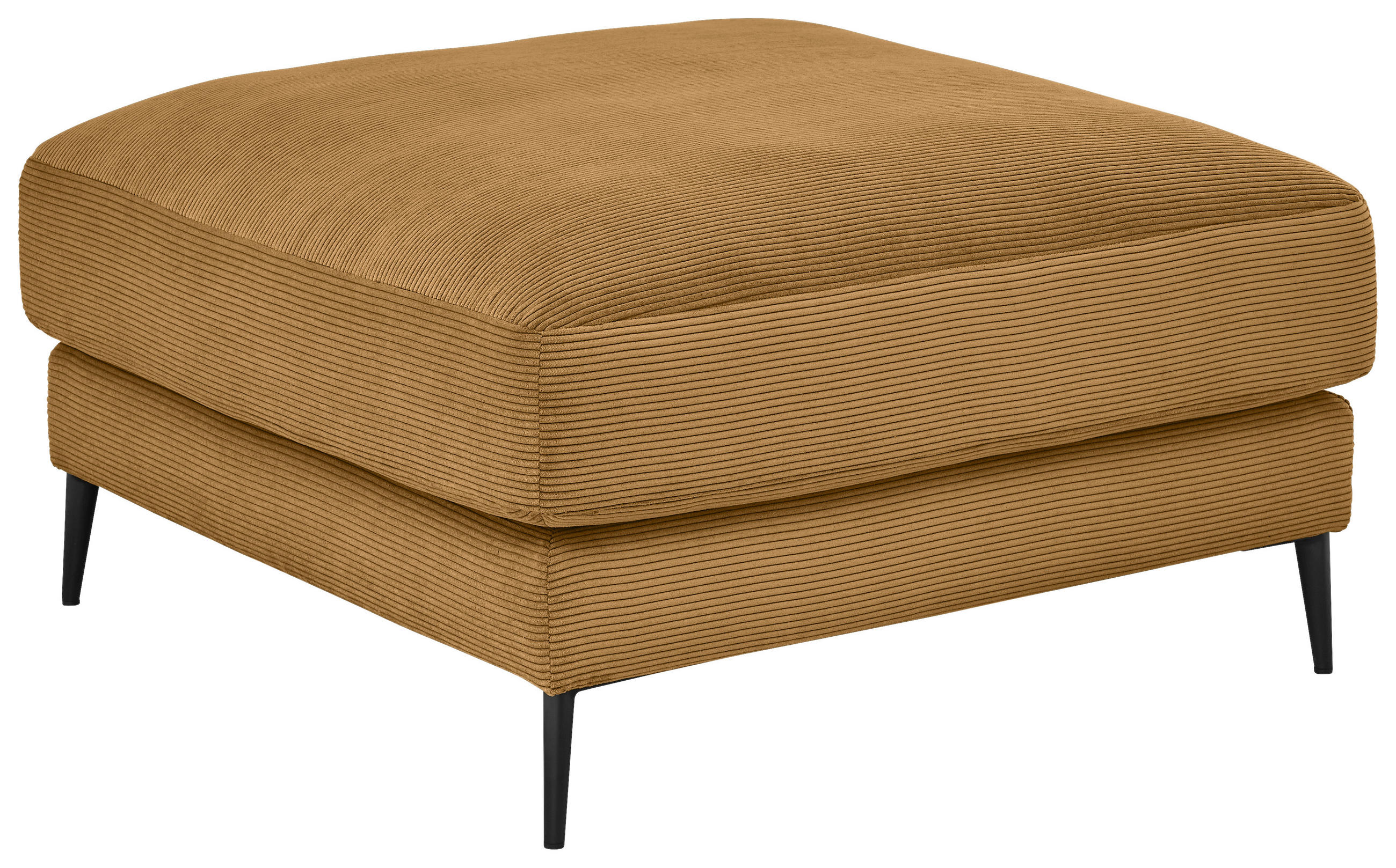 HOCKER Feincord Gelb  - Gelb/Schwarz, Design, Textil/Metall (90/43/90cm) - Dieter Knoll