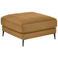 HOCKER Feincord Gelb  - Gelb/Schwarz, Design, Textil/Metall (90/43/90cm) - Dieter Knoll