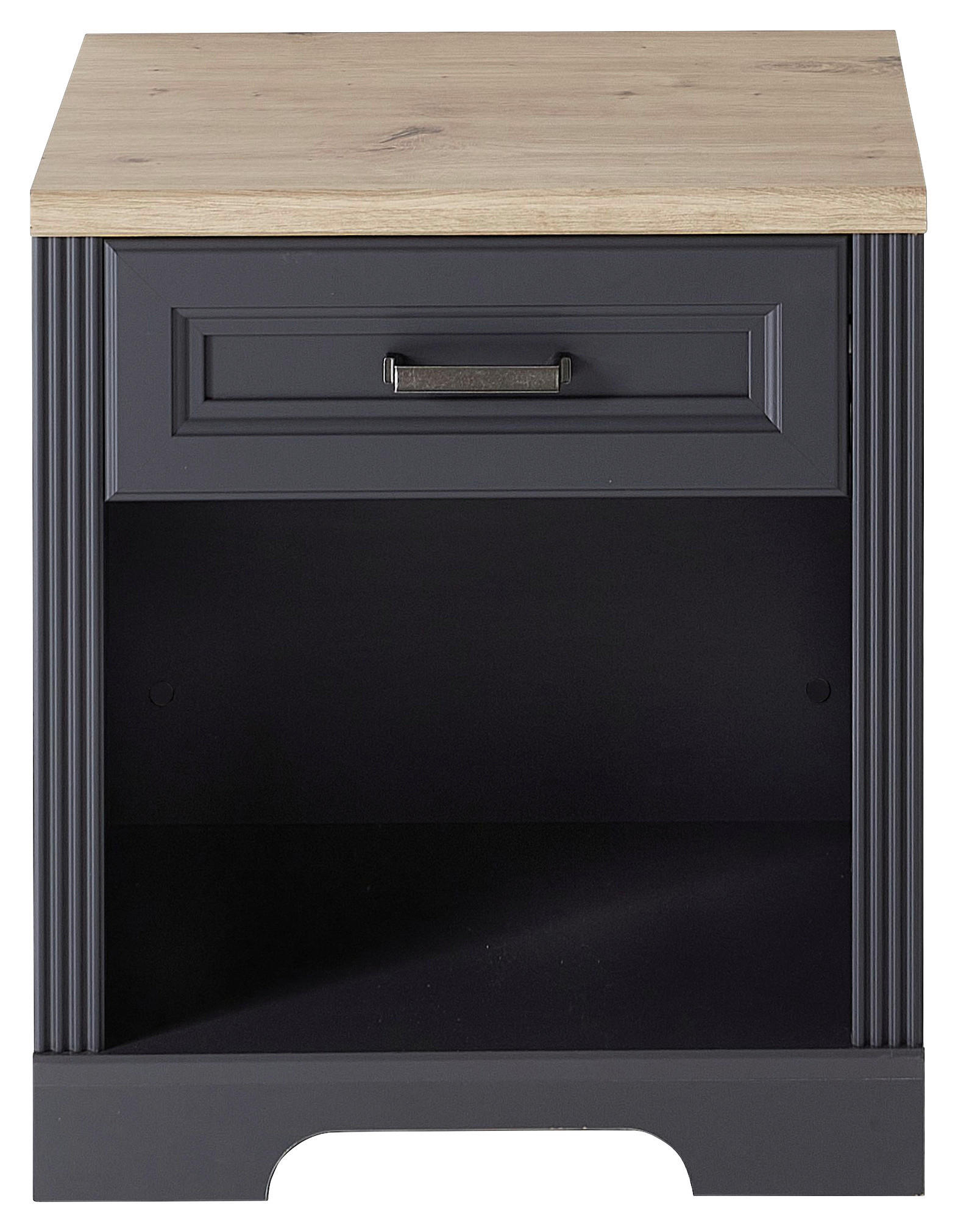 ROLLCONTAINER Graphitfarben, Eiche Artisan  - Graphitfarben/Eiche Artisan, KONVENTIONELL, Holzwerkstoff/Metall (54/62/39cm) - Carryhome