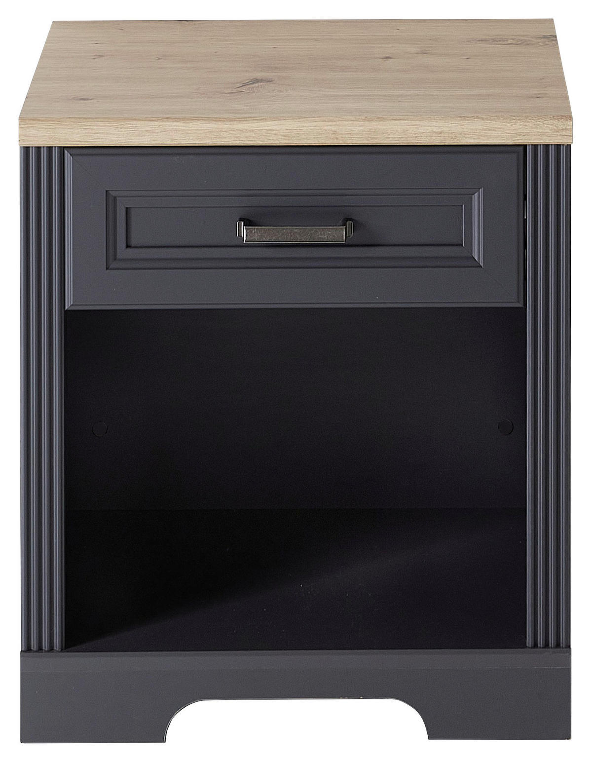 ROLLCONTAINER Graphitfarben, Eiche Artisan  - Graphitfarben/Eiche Artisan, KONVENTIONELL, Holzwerkstoff/Metall (54/62/39cm) - Carryhome