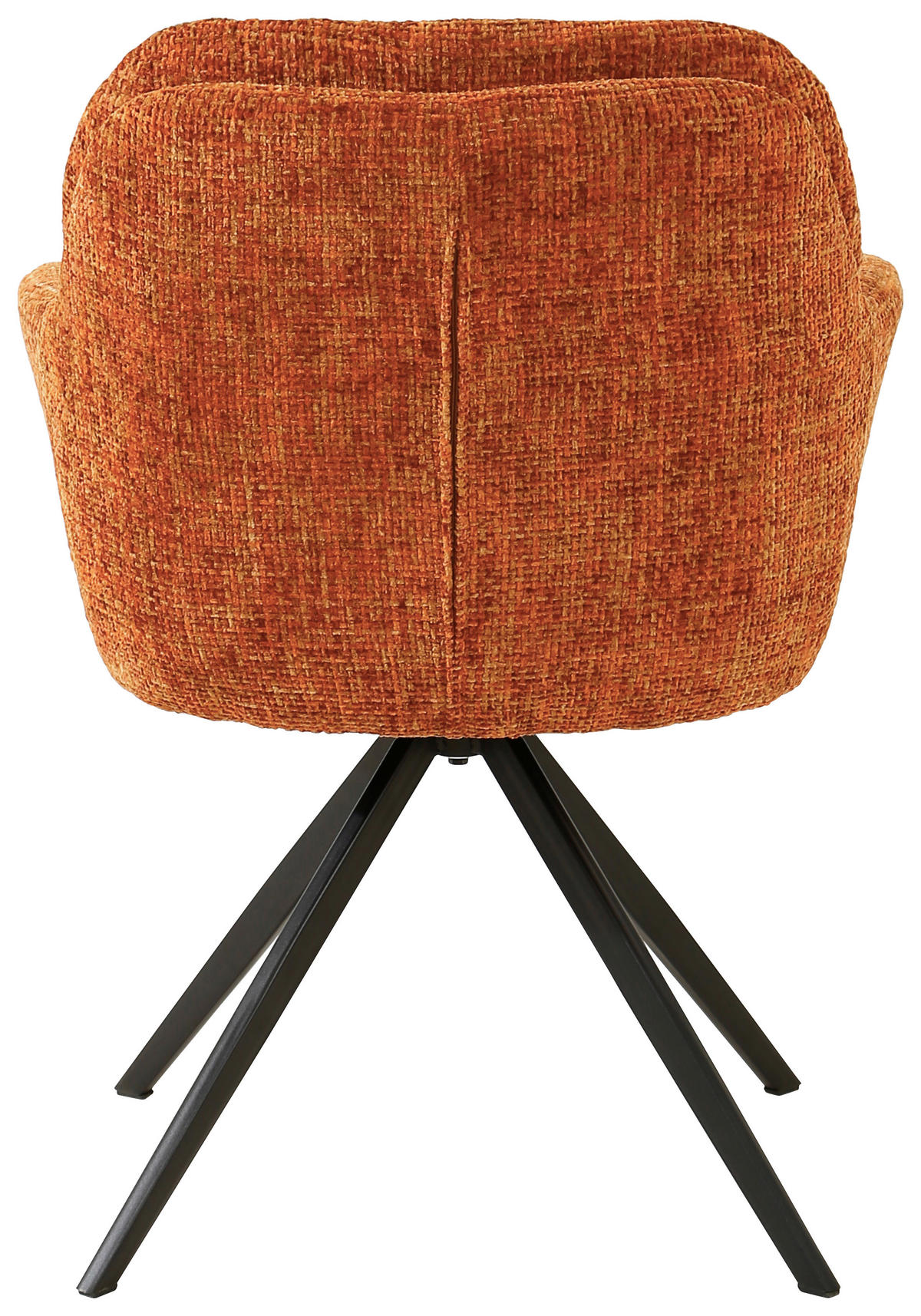 ARMLEHNSTUHL  in Eisen Chenille  - Schwarz/Orange, Design, Textil/Metall (62/82,5/66cm) - Stylife