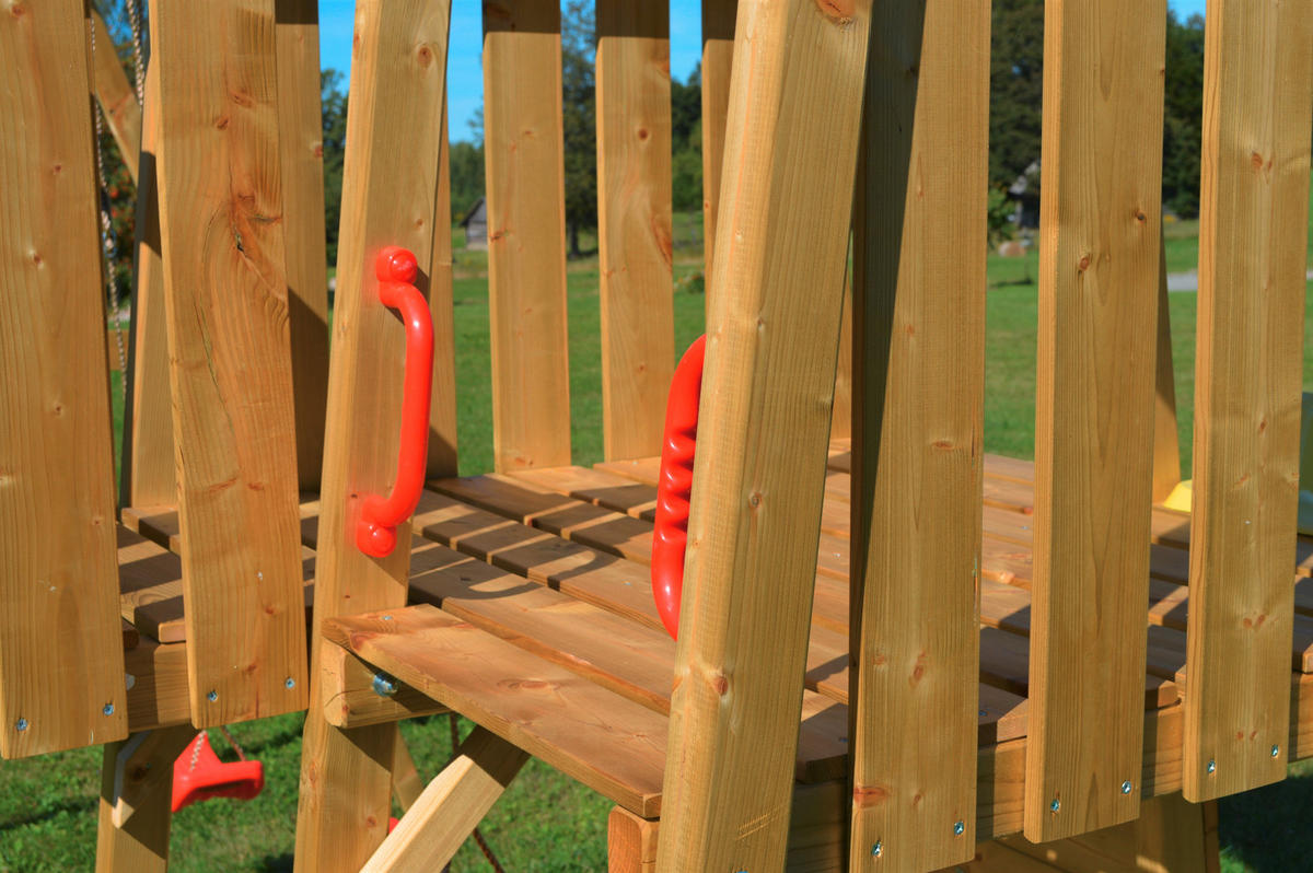 SPIELTURM 110/270/280 cm  - Gelb/Naturfarben, KONVENTIONELL, Holz (110/270/280cm) - Ambia Garden