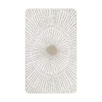 BADTEPPICH Weiß, Beige 55/65 cm  - Beige/Weiß, Basics, Kunststoff/Textil (55/65cm) - WECON HOME