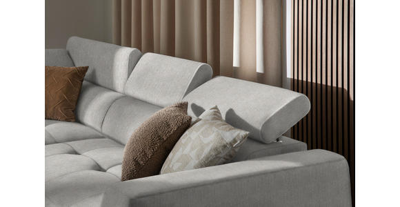 ECKSOFA in Struktur Beige 205/284 cm - Beige/Schwarz, Design, Kunststoff/Textil (205/284cm) - Xora