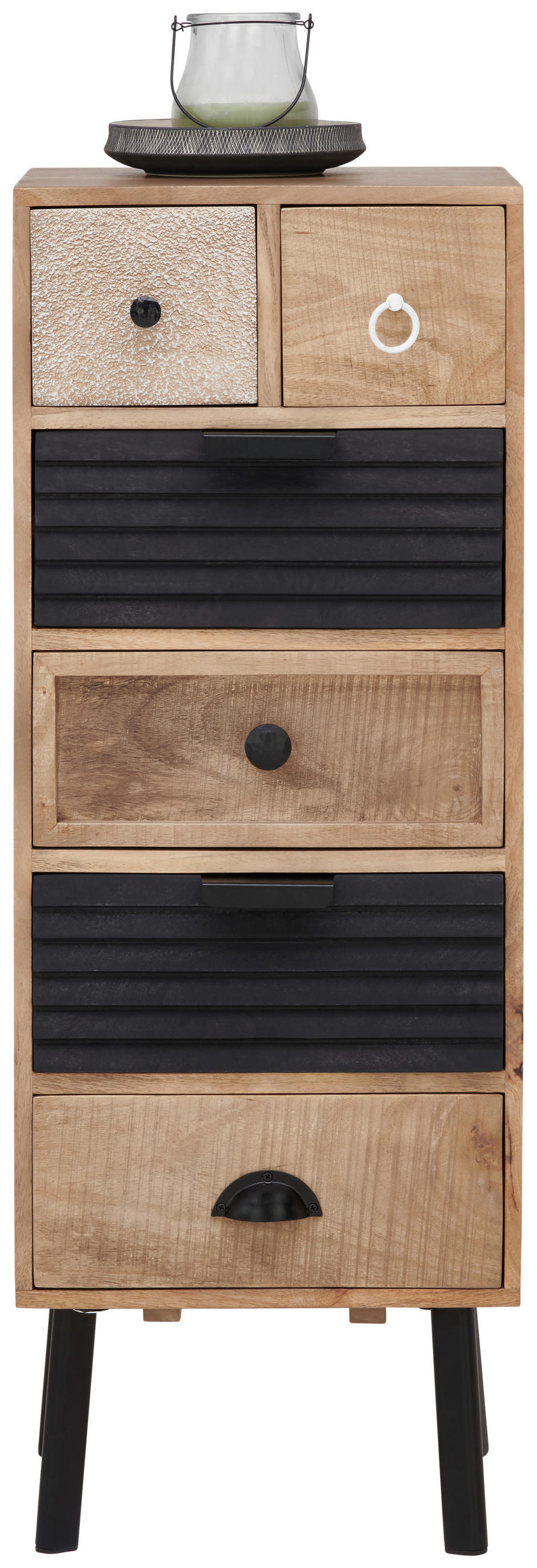KOMMODE  in 40/108/35 cm  - Hellbraun/Dunkelbraun, LIFESTYLE, Holz/Metall (40/108/35cm) - Landscape