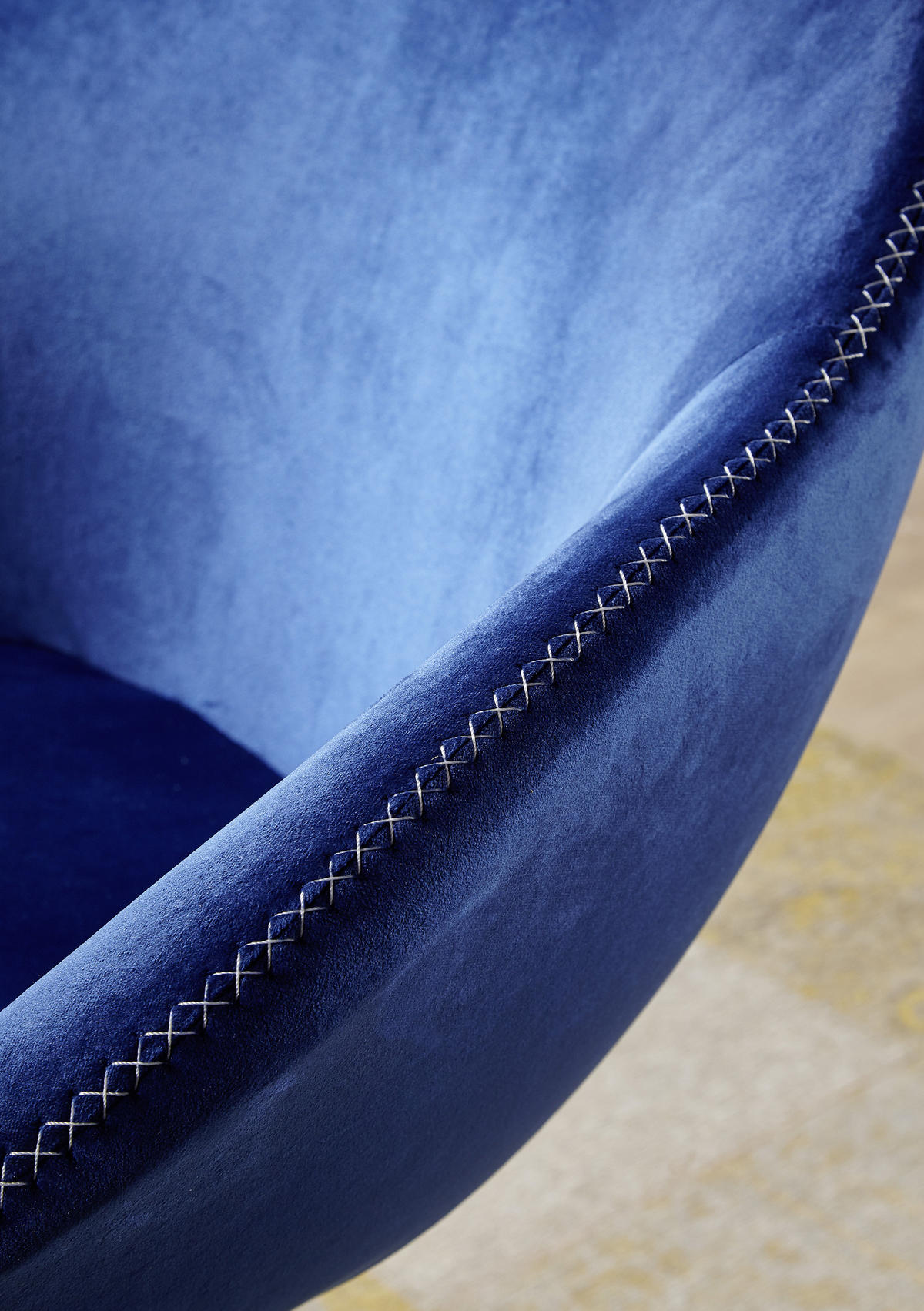 KRESLO, textil, modrá - modrá/zlatá, Modern, kov/textil (70/79/70cm) - MID.YOU