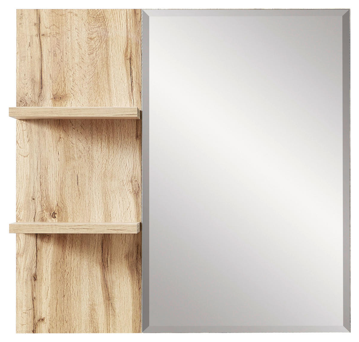 GARDEROBE 7-teilig  in 270/201/37 cm  - Eichefarben/Weiß, KONVENTIONELL, Holzwerkstoff/Textil (270/201/37cm) - Voleo