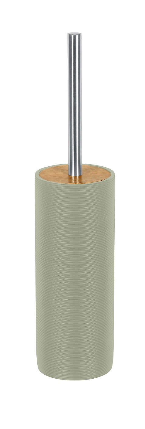 WC-BÜRSTENGARNITUR - Silberfarben/Grün, Basics, Holz/Kunststoff (9/40cm) - Kleine Wolke