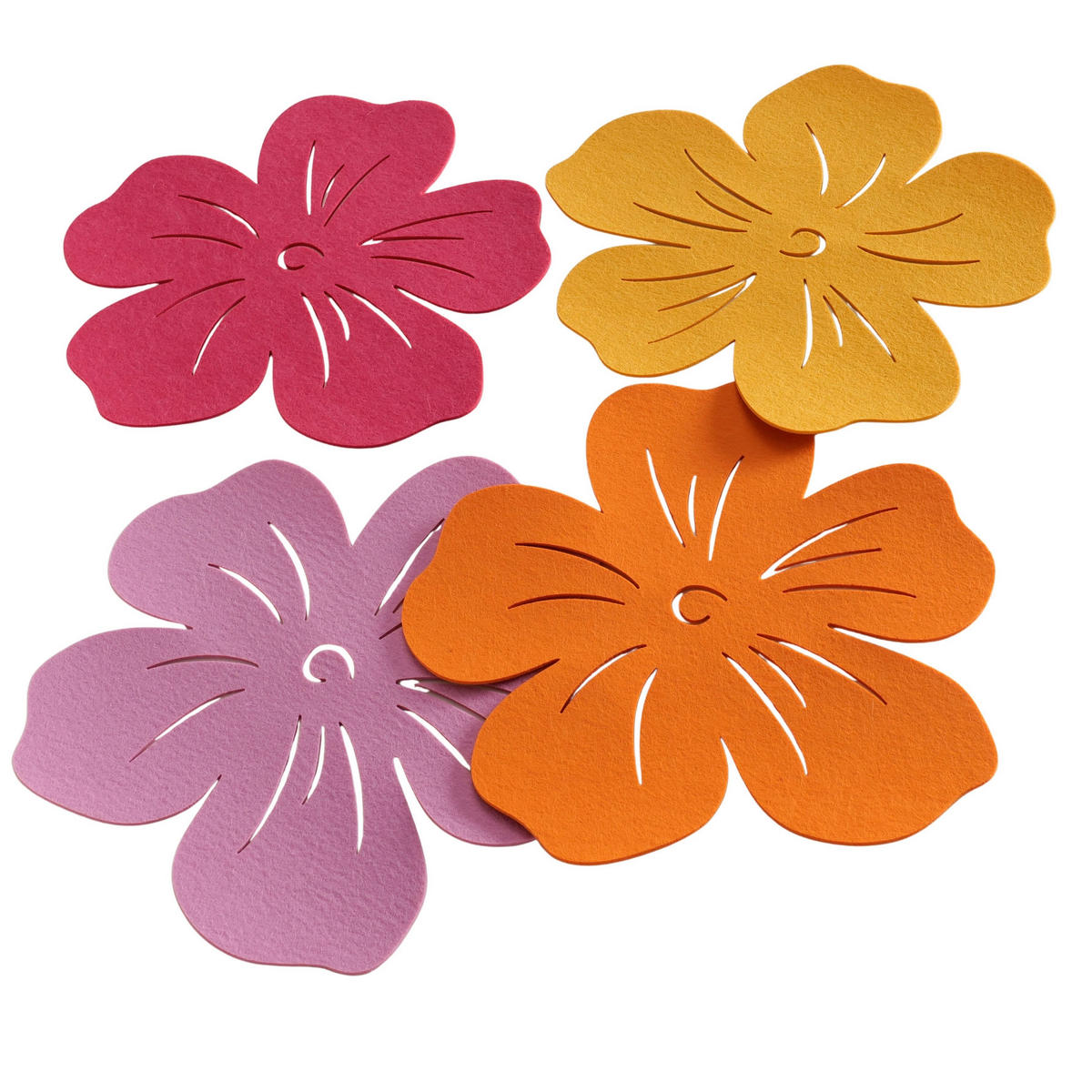 TISCHSET Textil Lila, Dunkelgelb, Dunkelorange  - Lila/Dunkelorange, Basics, Textil (37,5/36/0,3cm)