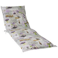 LIEGENAUFLAGE Floral  - Violett/Grau, LIFESTYLE (63/9/190cm)