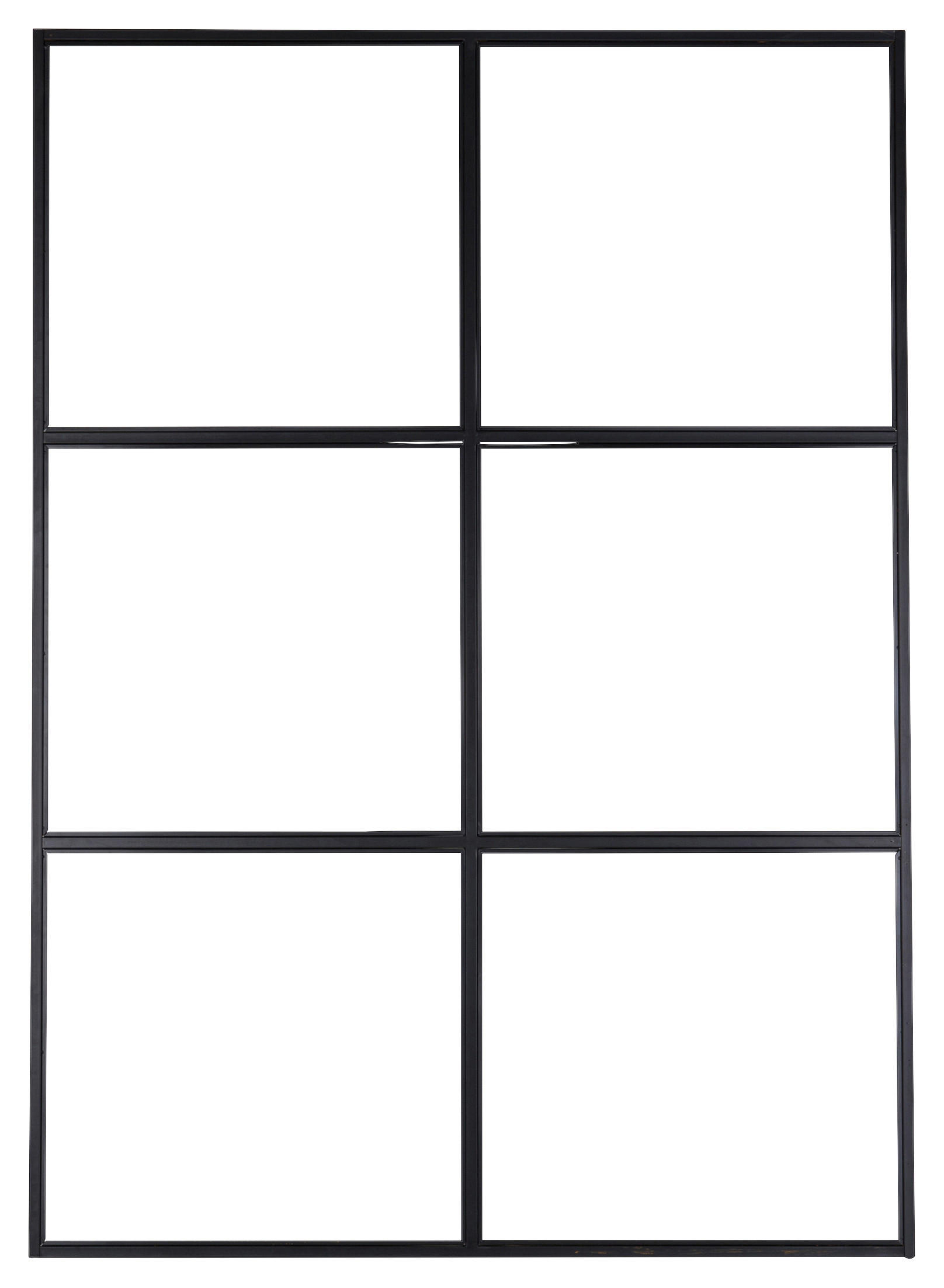 TRENNWAND  in Schwarz  - Schwarz, MODERN, Glas/Metall (150/210/2cm) - P & B