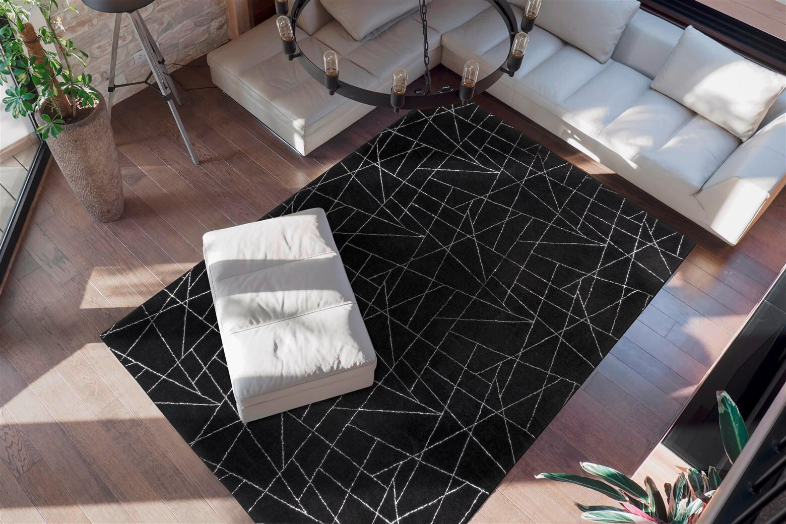 TEPPICH 200/290 cm Bijou 125 Schwarz / Silber  - Silberfarben/Schwarz, KONVENTIONELL, Textil (200/290cm)