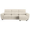 ECKSOFA Naturfarben Mikrofaser  - Schwarz/Naturfarben, KONVENTIONELL, Kunststoff/Textil (285/177cm) - Carryhome