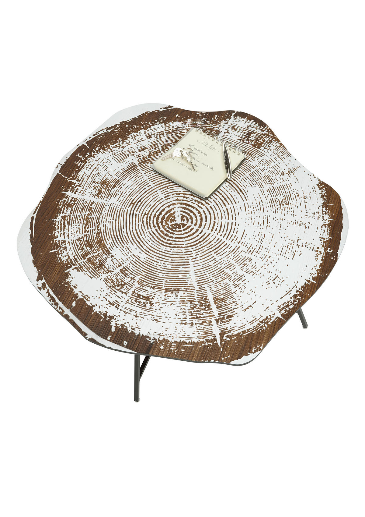 COUCHTISCH Schwarz, Weiß  - Schwarz/Weiß, LIFESTYLE, Holzwerkstoff/Metall (70/40cm) - MID.YOU