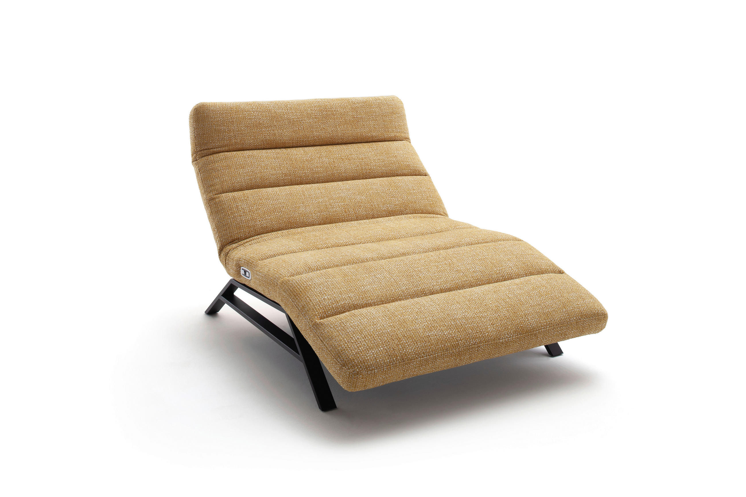 RELAXLIEGE 120/54-113/158-198 cm  in Chenille Gelb  - Gelb/Schwarz, Design, Textil/Metall (120/54-113/158-198cm) - Pure Home Lifestyle