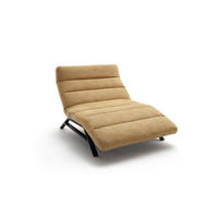 RELAXLIEGE 120/54-113/158-198 cm  in Chenille Gelb  - Gelb/Schwarz, Design, Textil/Metall (120/54-113/158-198cm) - Pure Home Lifestyle