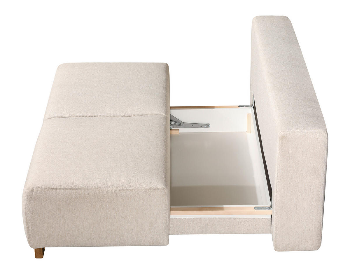 BOXSPRINGSOFA in Webstoff Bordeaux  - Bordeaux/Naturfarben, MODERN, Holz/Textil (205/93/108cm) - Venda