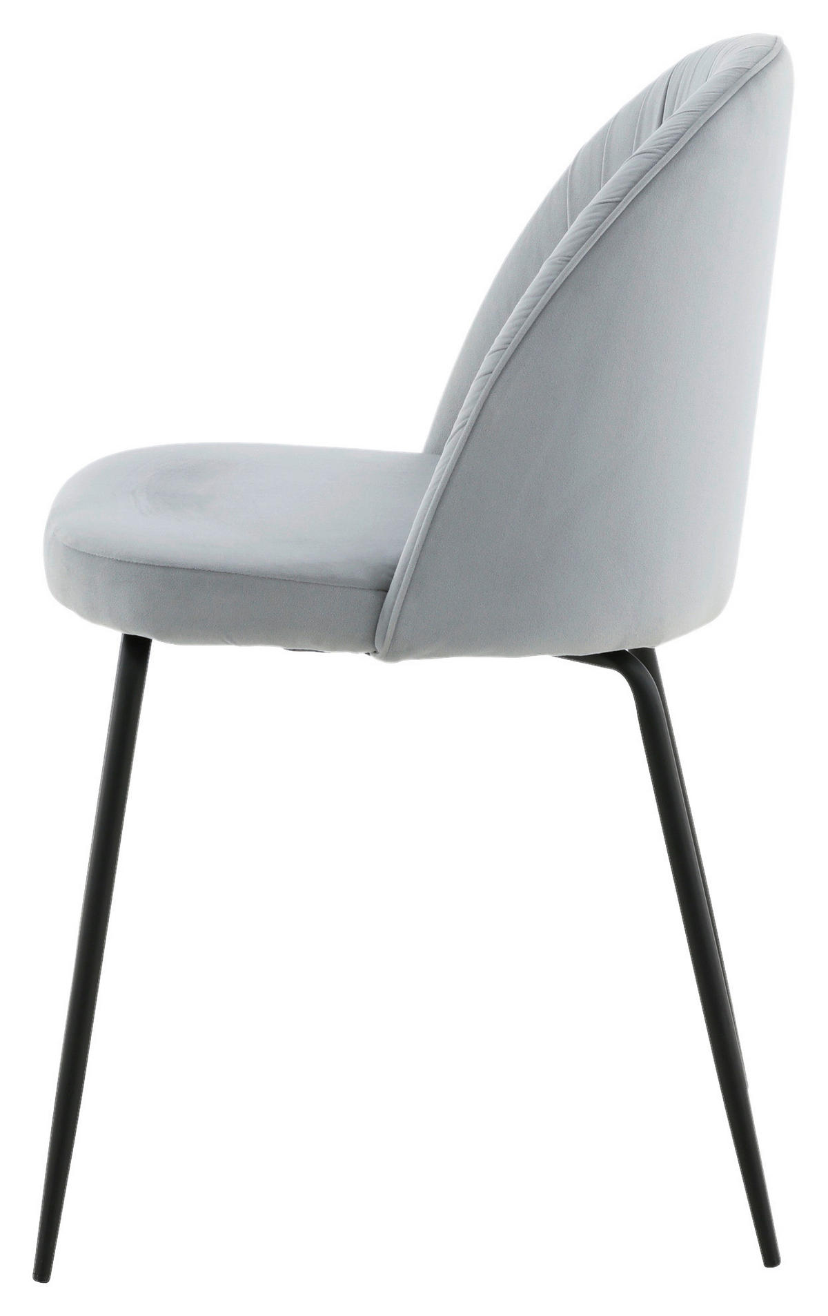 STUHL-SET  in Stahl  - Hellgrau, Design, Textil/Metall (49/79.5/50cm) - Livetastic