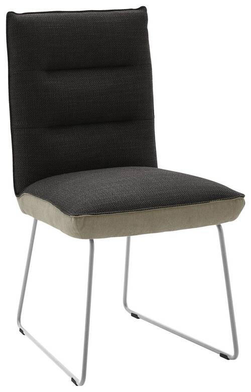 STUHL  in Stahl Flachgewebe Metall, Textil  - Edelstahlfarben/Greige, Design, Textil/Metall (49/93/59cm) - Dieter Knoll