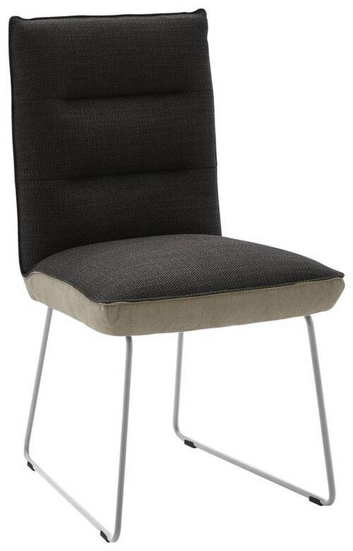 STUHL  in Stahl Flachgewebe  - Edelstahlfarben/Greige, Design, Textil/Metall (49/93/59cm) - Dieter Knoll