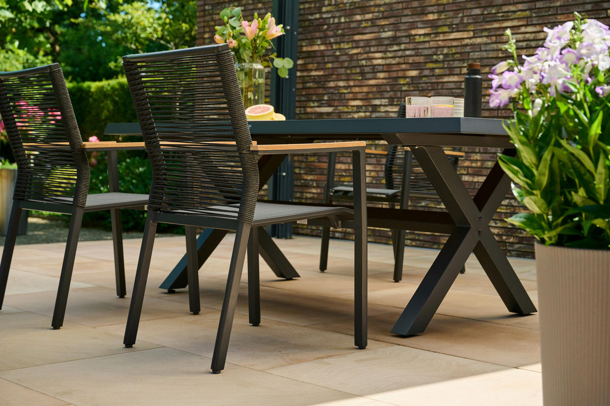STAPELSESSEL in Holz, Metall, Kunststoff Grau  - Grau, Basics, Holz/Kunststoff (67,5/90/56cm) - Siena Garden