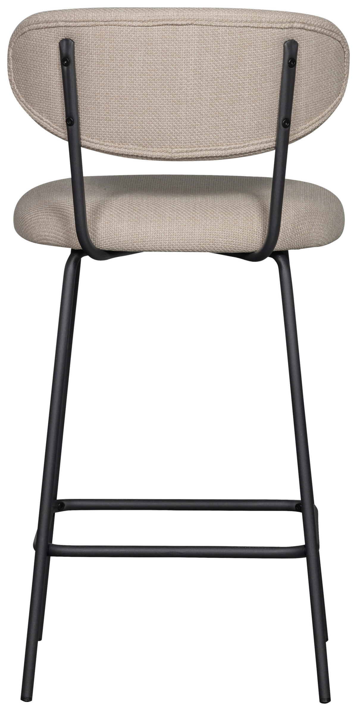 BARHOCKER-SET Webstoff Naturfarben Eisen  - Schwarz/Naturfarben, MODERN, Textil/Metall (46/93/52cm) - Livetastic