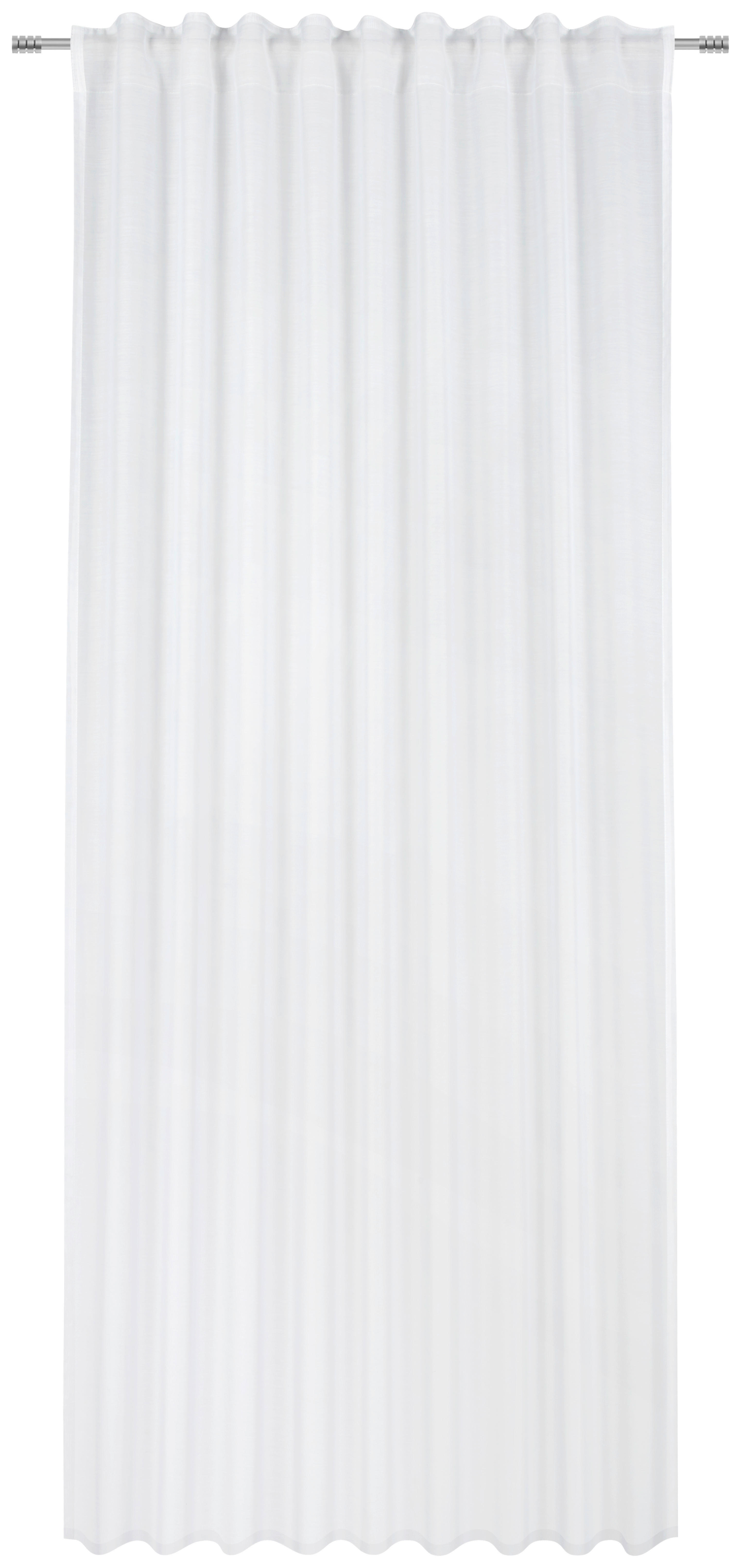FERTIGVORHANG BATIST transparent 140/245 cm   - Weiß, KONVENTIONELL, Textil (140/245cm) - Esposa