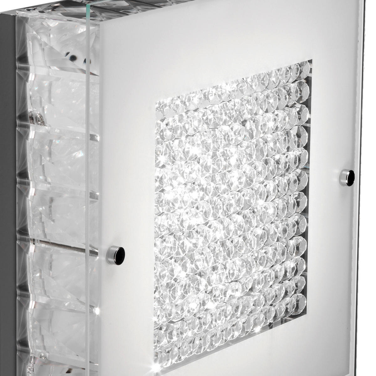 LED-DECKENLEUCHTE 30/30/20 cm   - Klar/Chromfarben, Basics, Glas/Metall (30/30/20cm)