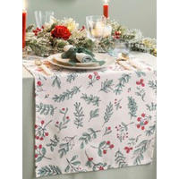 ASZTALI FUTÓ 45/140 cm   - piros/fehér, Basics, textil (45/140cm)